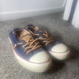 Converse Cinch Back Shoreline Navy Peached Canva size 7